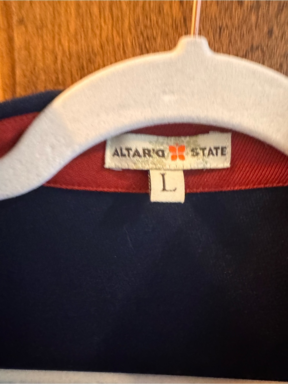 Altar'd State Navy Dress with Red Accent - Picture 3 of 5